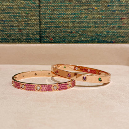 [OAK JURI]2026 RAINBOW LOVE BRACELET 6.1MM  10 DIAMONDS