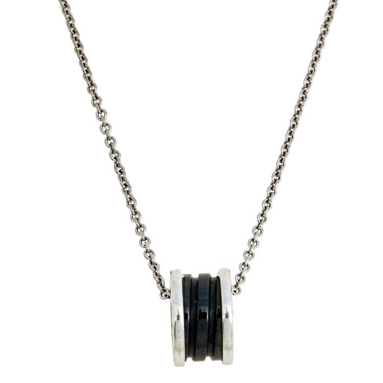 [OAK JURI]ZERO 1 BLACK CERAMIC SILVER NECKLACE