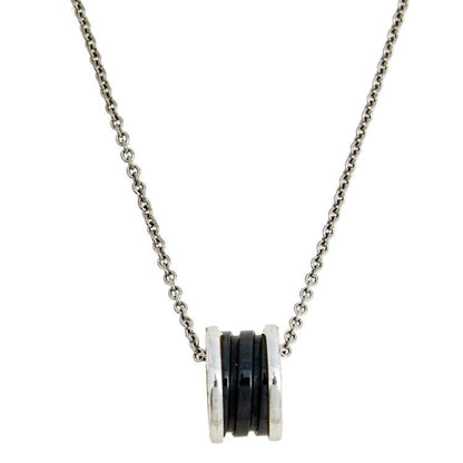 [OAK JURI]ZERO 1 BLACK CERAMIC SILVER NECKLACE