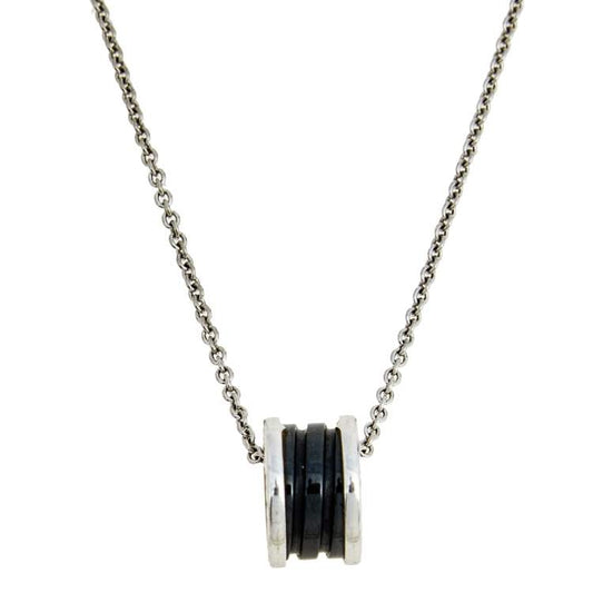 [OAK JURI]ZERO 1 BLACK CERAMIC SILVER NECKLACE