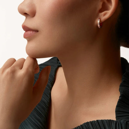[OAK JURI]LOVE 3.3MM DANGLE HALF DIAMOND EARRINGS