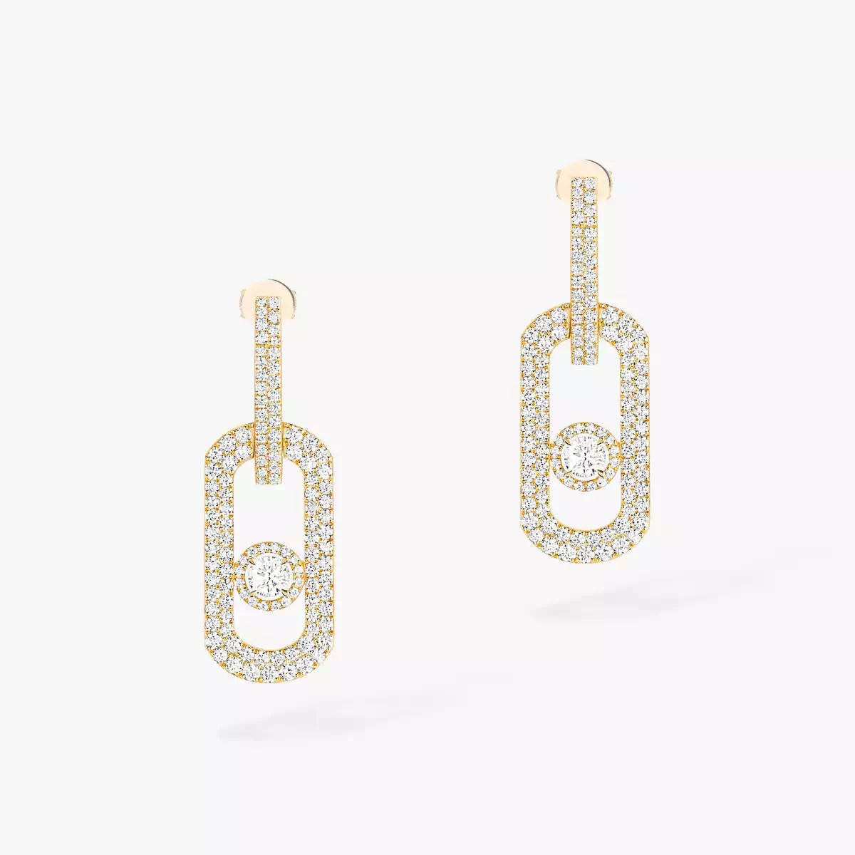[OAK JURI]So Move XL Pave_-Set Diamond Pendant Earrings