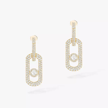 [OAK JURI]So Move XL Pave_-Set Diamond Pendant Earrings