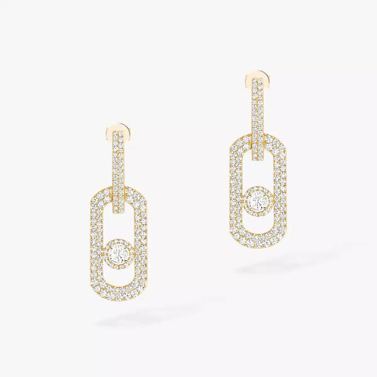[OAK JURI]So Move XL Pave_-Set Diamond Pendant Earrings