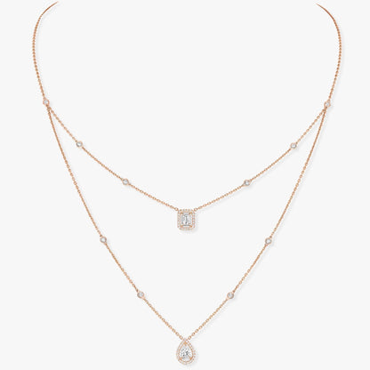 [OAK JURI]MY TWIN 2 ROW DIAMOND NECKLACE