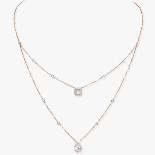 [OAK JURI]MY TWIN 2 ROW DIAMOND NECKLACE