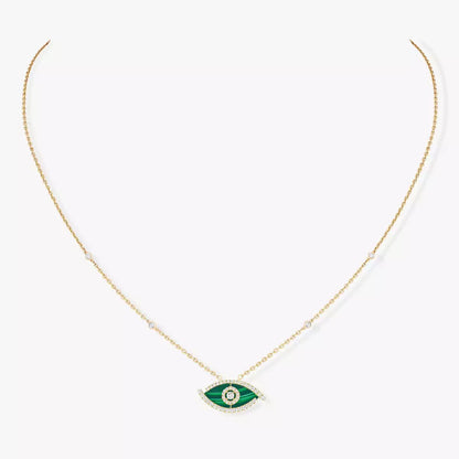 [OAK JURI]Lucky Eye Diamond Necklace in Rose Gold and Turquoise