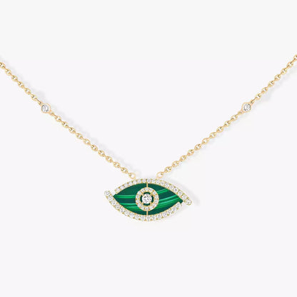 [OAK JURI]Lucky Eye Diamond Necklace in Rose Gold and Turquoise