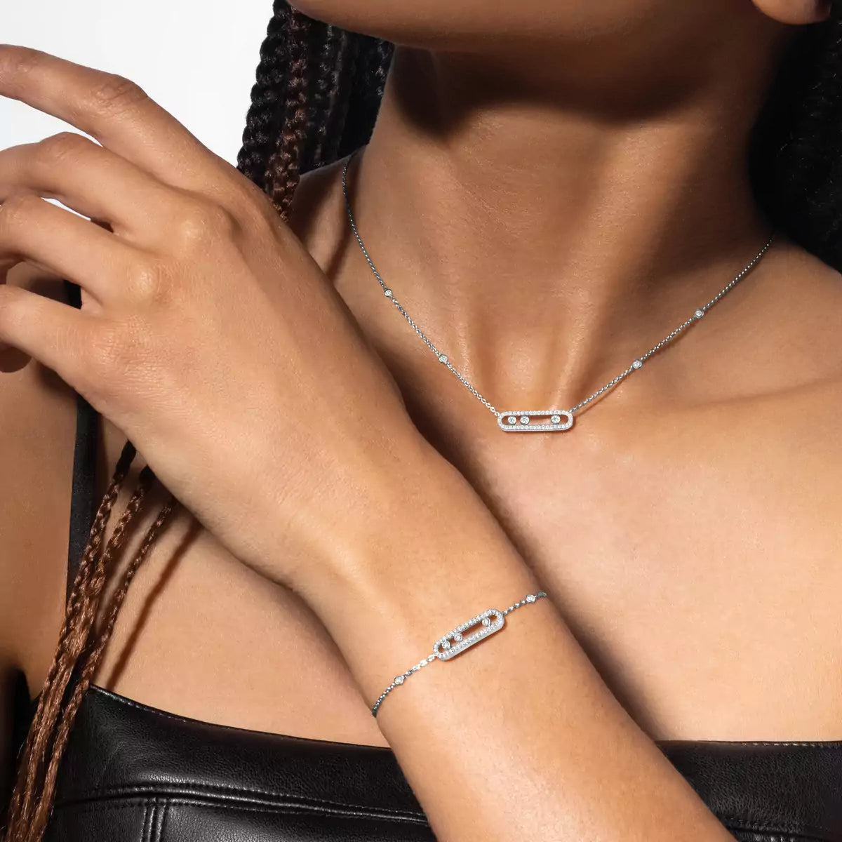 [OAK JURI]Pavé Baby Move Diamond Bracelet