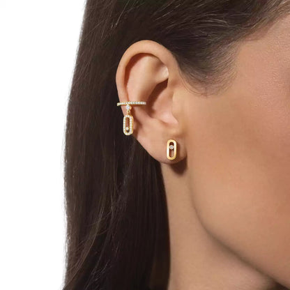 [OAK JURI]Move Uno Diamond Stud Earrings