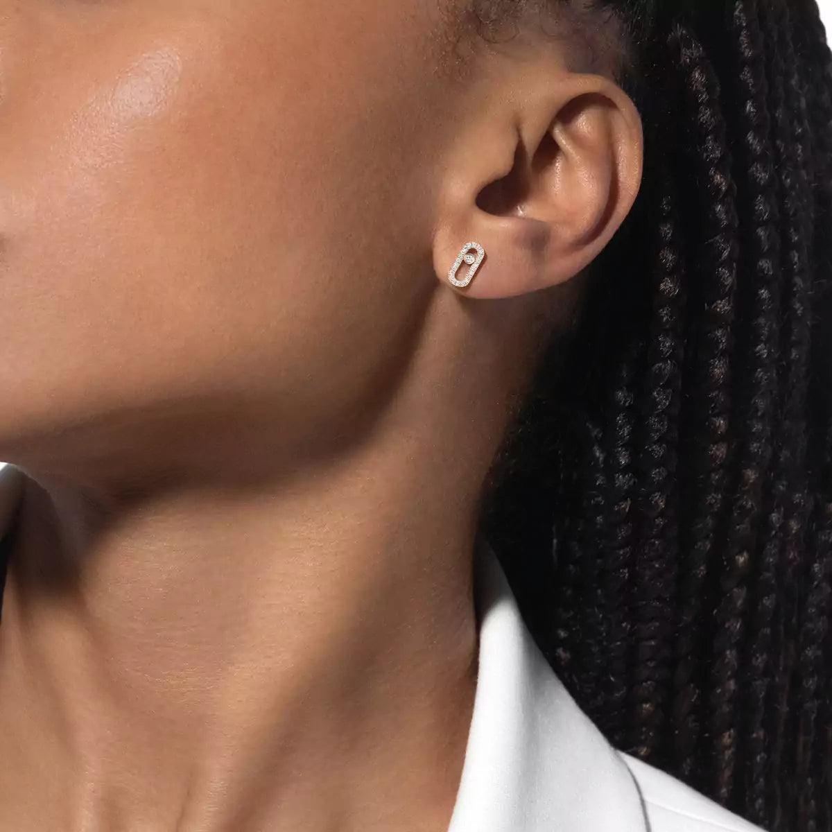 [OAK JURI]Move Uno Diamond Earrings