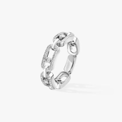 [OAK JURI]Move Link Pave_-Set Diamond Ring in Gold