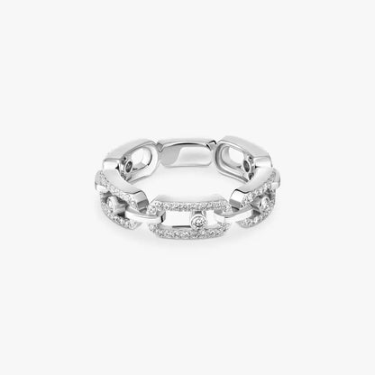 [OAK JURI]Move Link Pave_-Set Diamond Ring in Gold