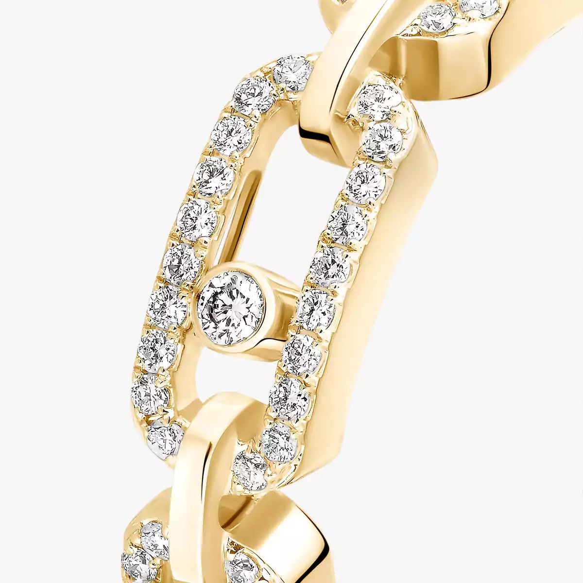 [OAK JURI]Move Link Pave_-Set Diamond Ring in Gold