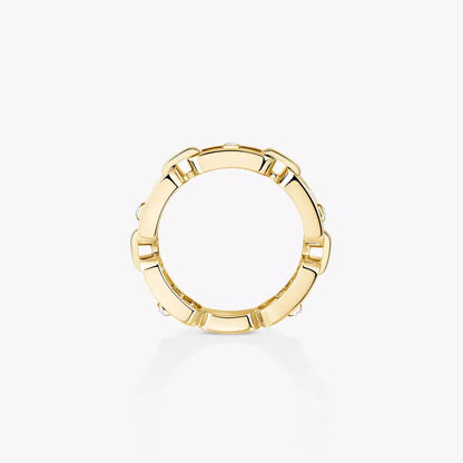 [OAK JURI]Move Link Pave_-Set Diamond Ring in Gold