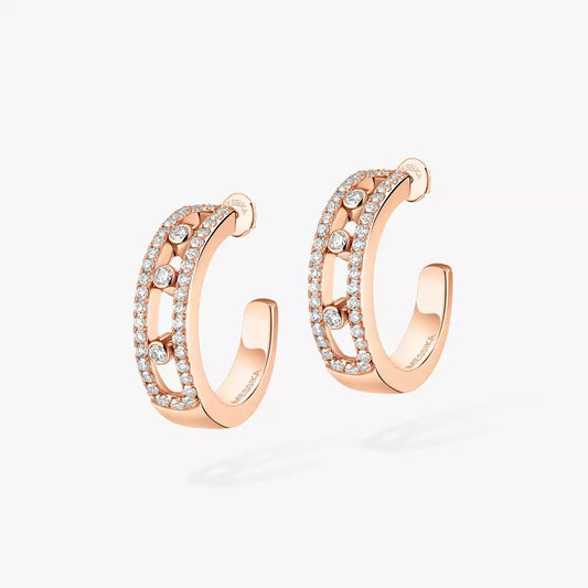 [OAK JURI]Diamond Pave_ Hoop Earrings Move