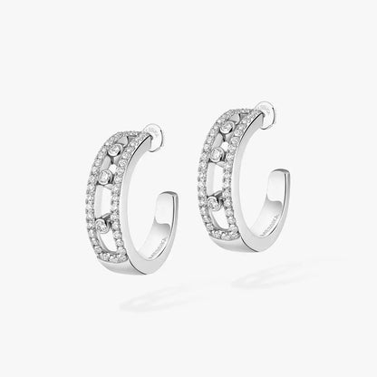 [OAK JURI]Diamond Pave_ Hoop Earrings Move