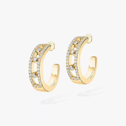 [OAK JURI]Diamond Pave_ Hoop Earrings Move