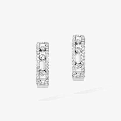 [OAK JURI]Diamond Pave_ Hoop Earrings Move