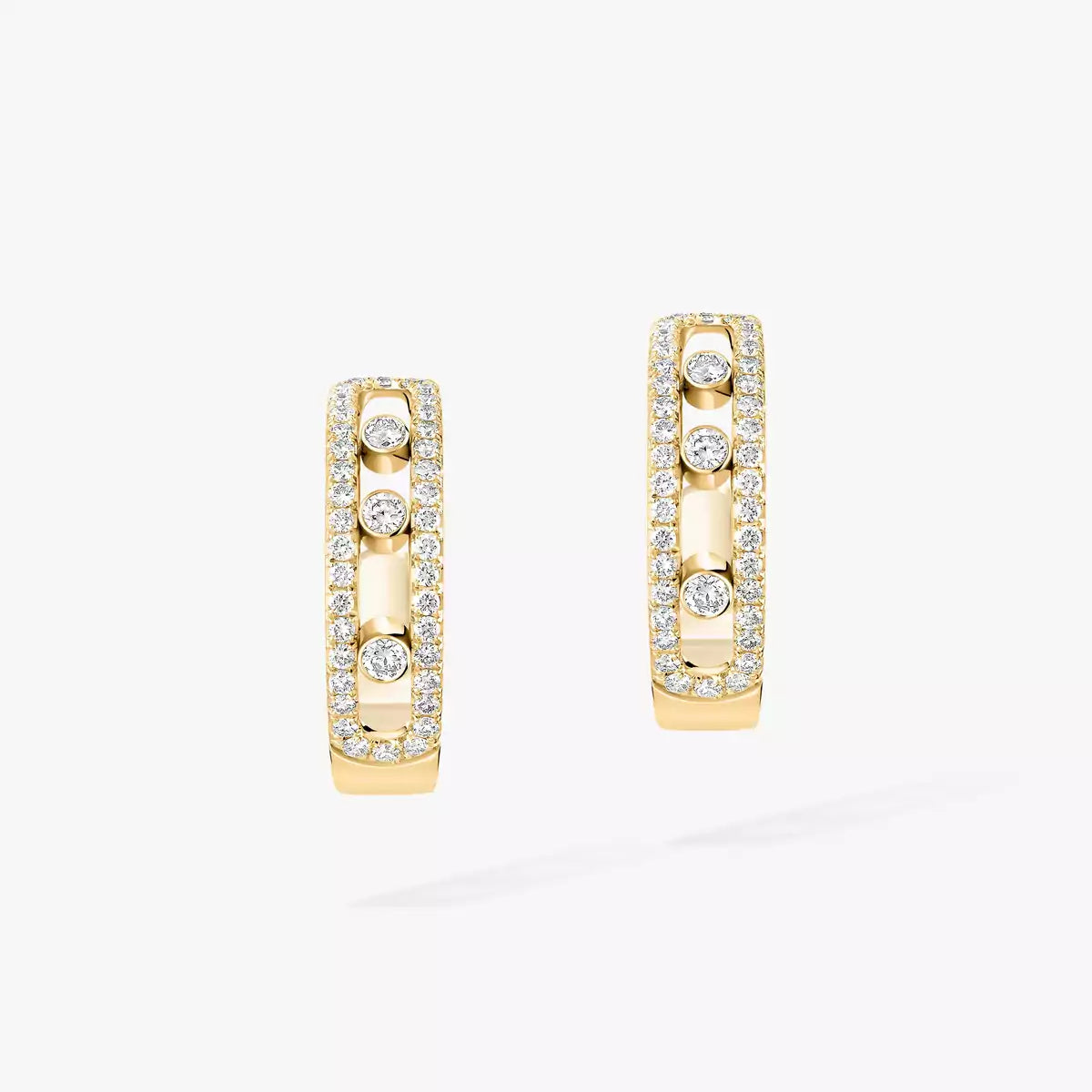 [OAK JURI]Diamond Pave_ Hoop Earrings Move