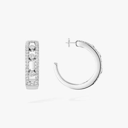 [OAK JURI]Diamond Pave_ Hoop Earrings Move