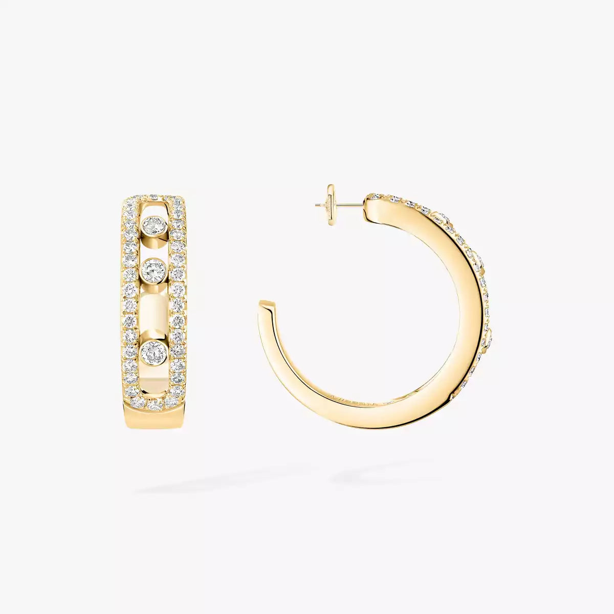 [OAK JURI]Diamond Pave_ Hoop Earrings Move