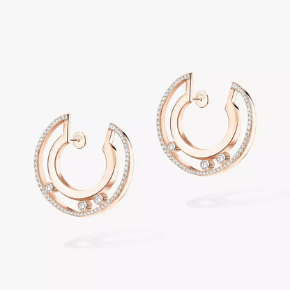 [OAK JURI]Move Romane Small Diamond Hoop Earrings