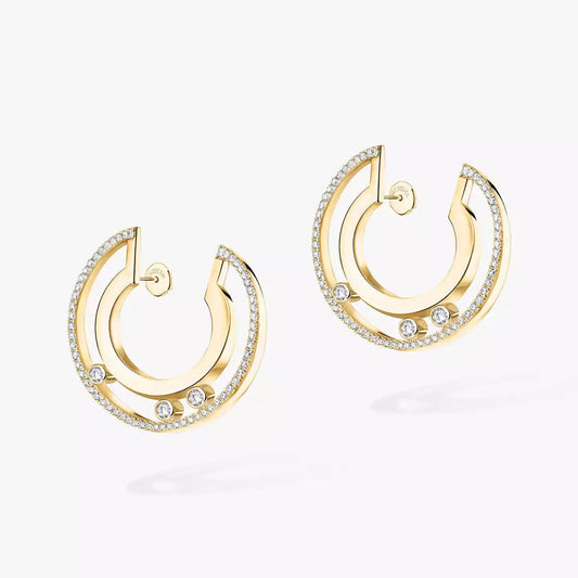 [OAK JURI]Move Romane Small Diamond Hoop Earrings