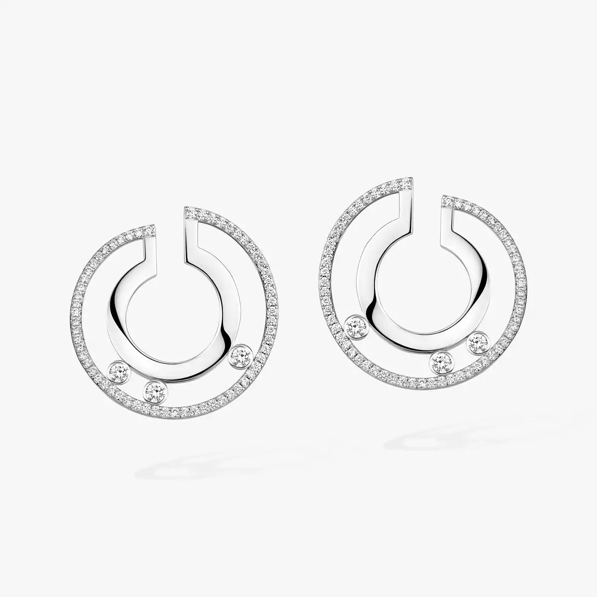 [OAK JURI]Move Romane Small Diamond Hoop Earrings