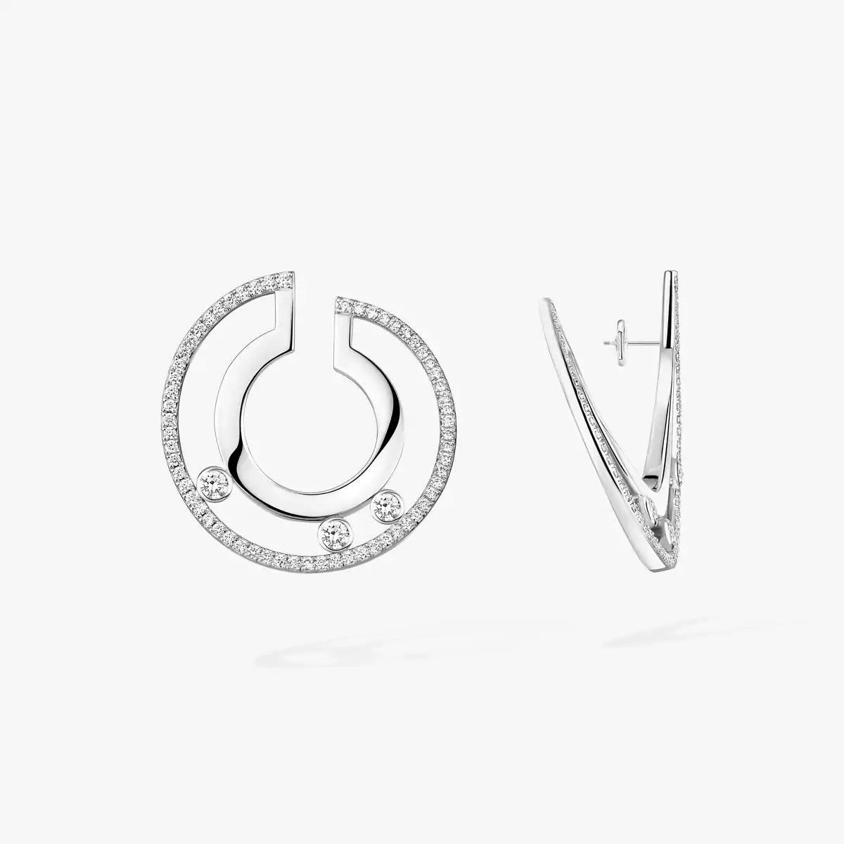 [OAK JURI]Move Romane Small Diamond Hoop Earrings