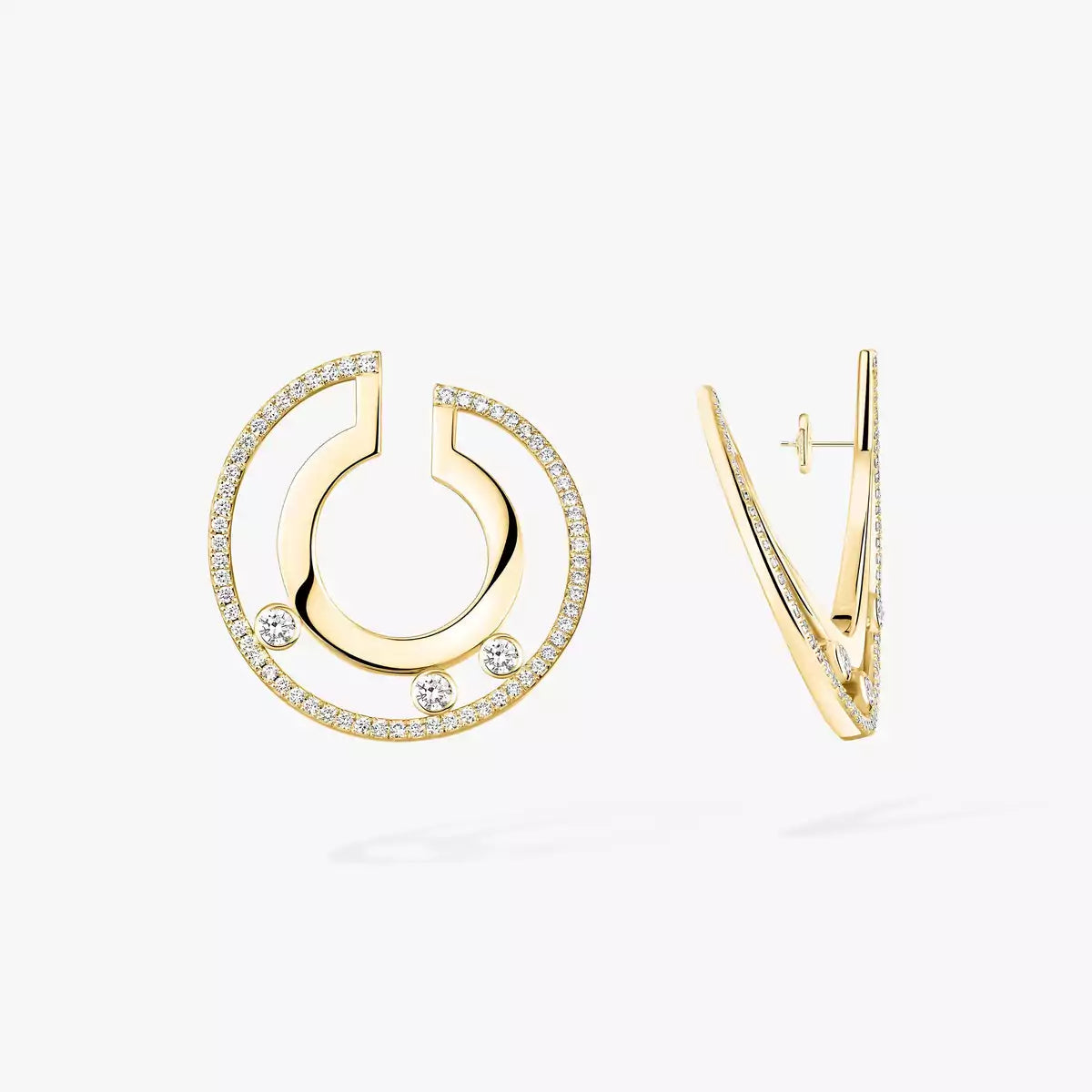 [OAK JURI]Move Romane Small Diamond Hoop Earrings
