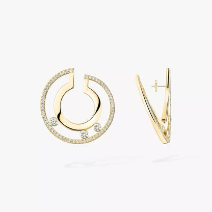 [OAK JURI]Move Romane Small Diamond Hoop Earrings