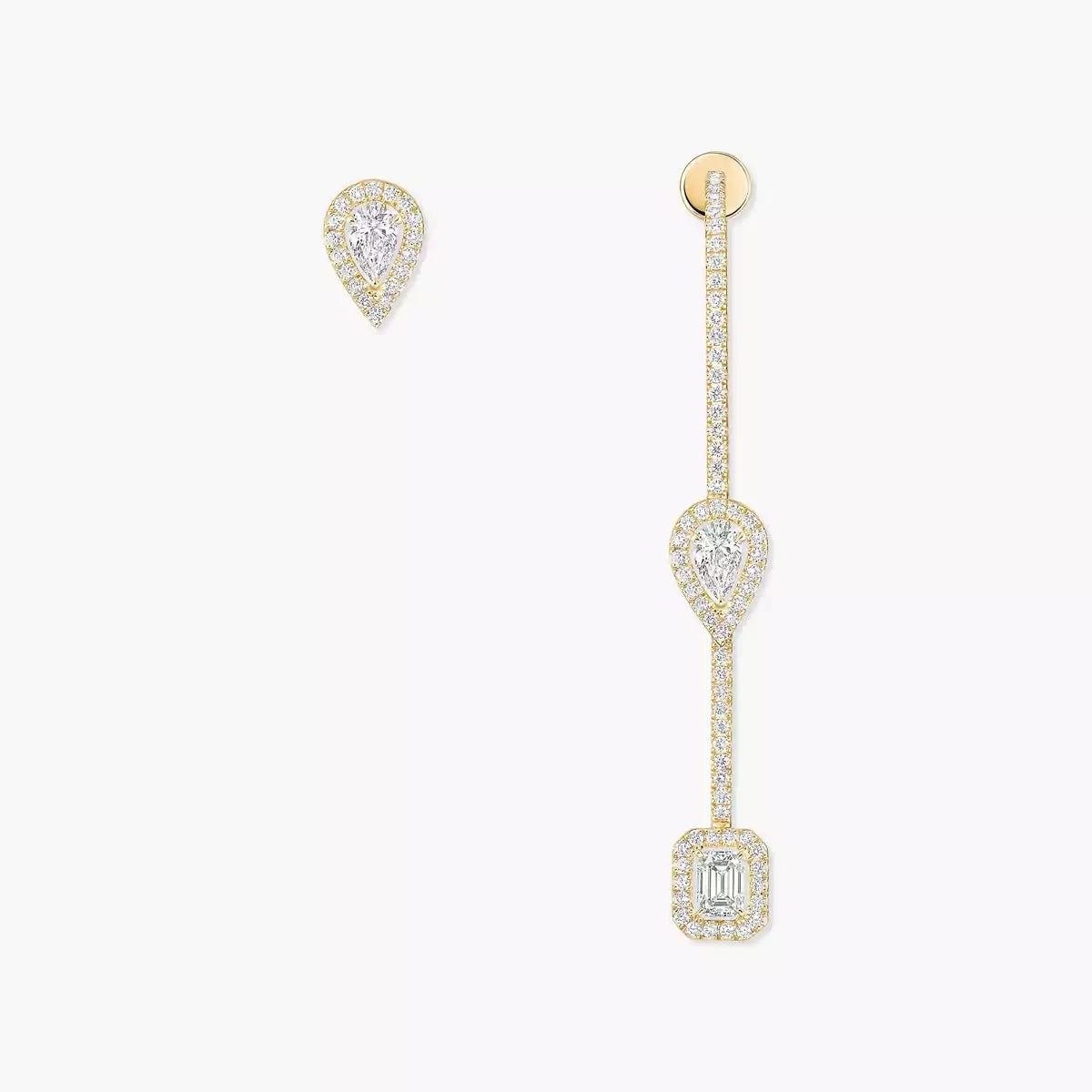 [OAK JURI]Diamond Drop Earrings My Twin