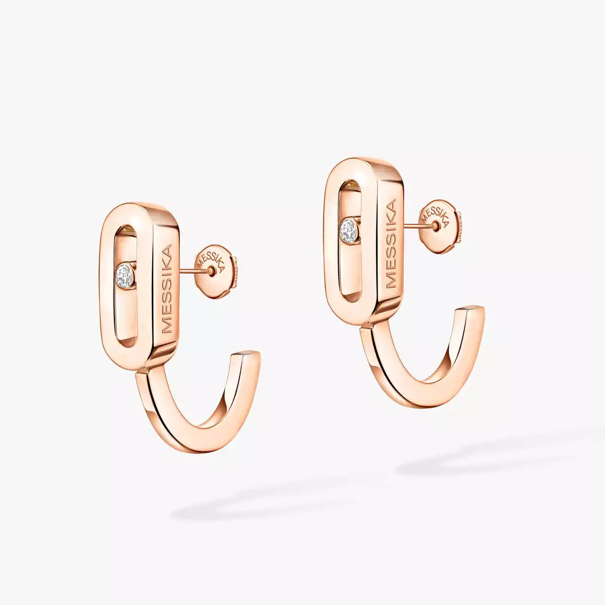 [OAK JURI]Diamond Mini Hoop Earrings Move Classique