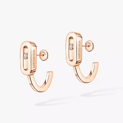 [OAK JURI]Diamond Mini Hoop Earrings Move Classique