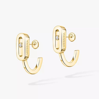 [OAK JURI]Diamond Mini Hoop Earrings Move Classique