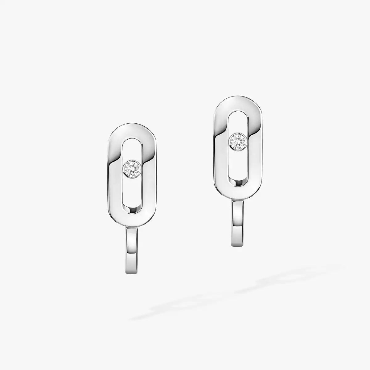 [OAK JURI]Diamond Mini Hoop Earrings Move Classique