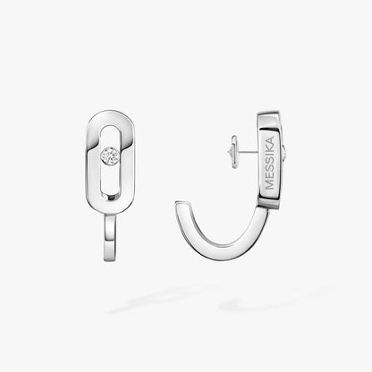 [OAK JURI]Diamond Mini Hoop Earrings Move Classique