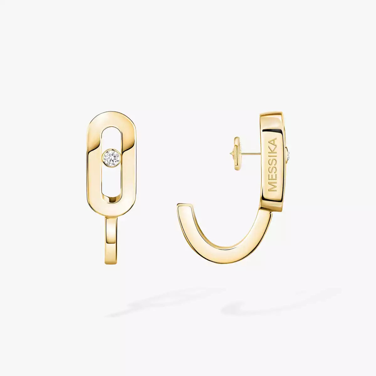 [OAK JURI]Diamond Mini Hoop Earrings Move Classique