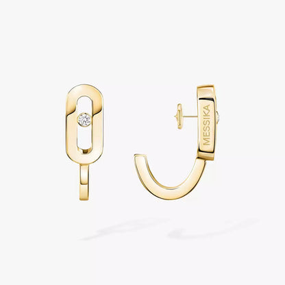 [OAK JURI]Diamond Mini Hoop Earrings Move Classique