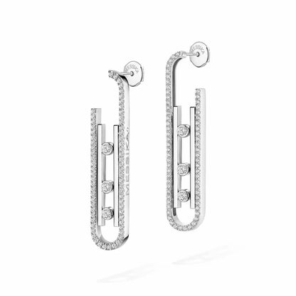 [OAK JURI]Diamond Pendant Earrings Move 10Th