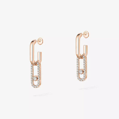[OAK JURI]Move Link Diamond Earrings