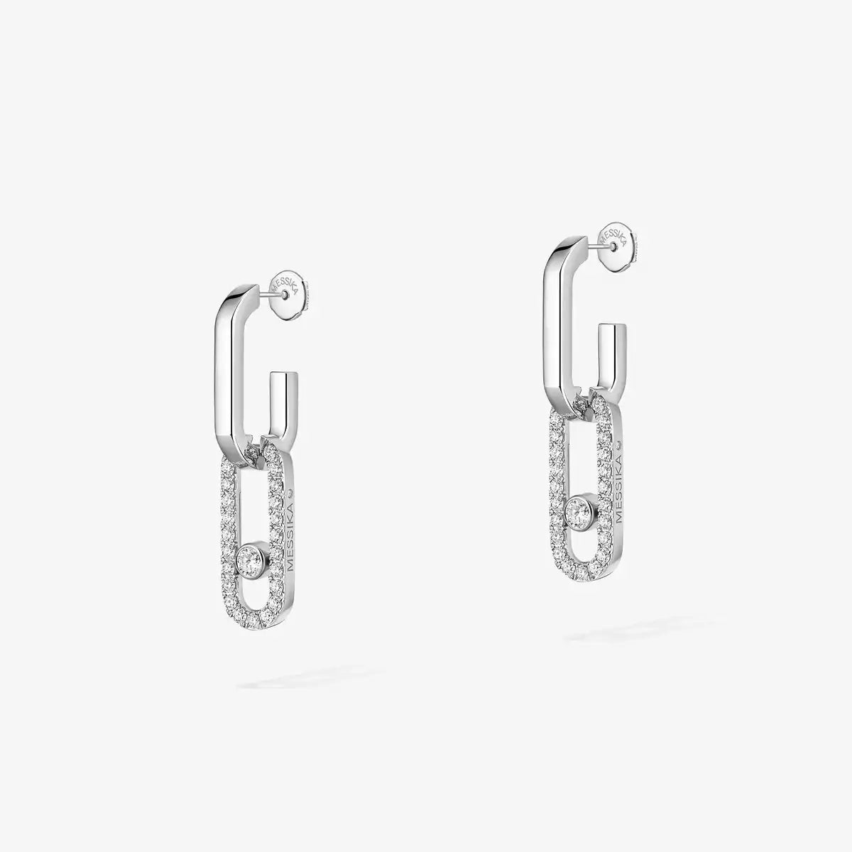 [OAK JURI]Move Link Diamond Earrings