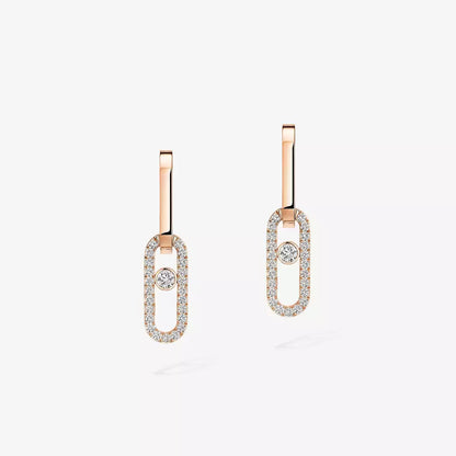 [OAK JURI]Move Link Diamond Earrings