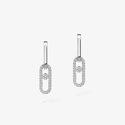 [OAK JURI]Move Link Diamond Earrings