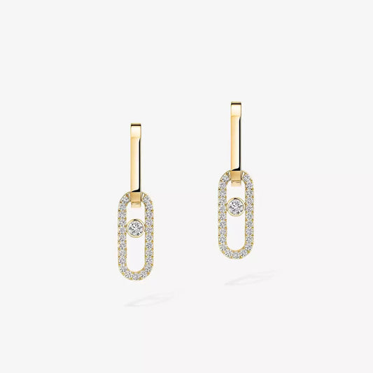 [OAK JURI]Move Link Diamond Earrings