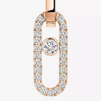[OAK JURI]Move Link Diamond Earrings