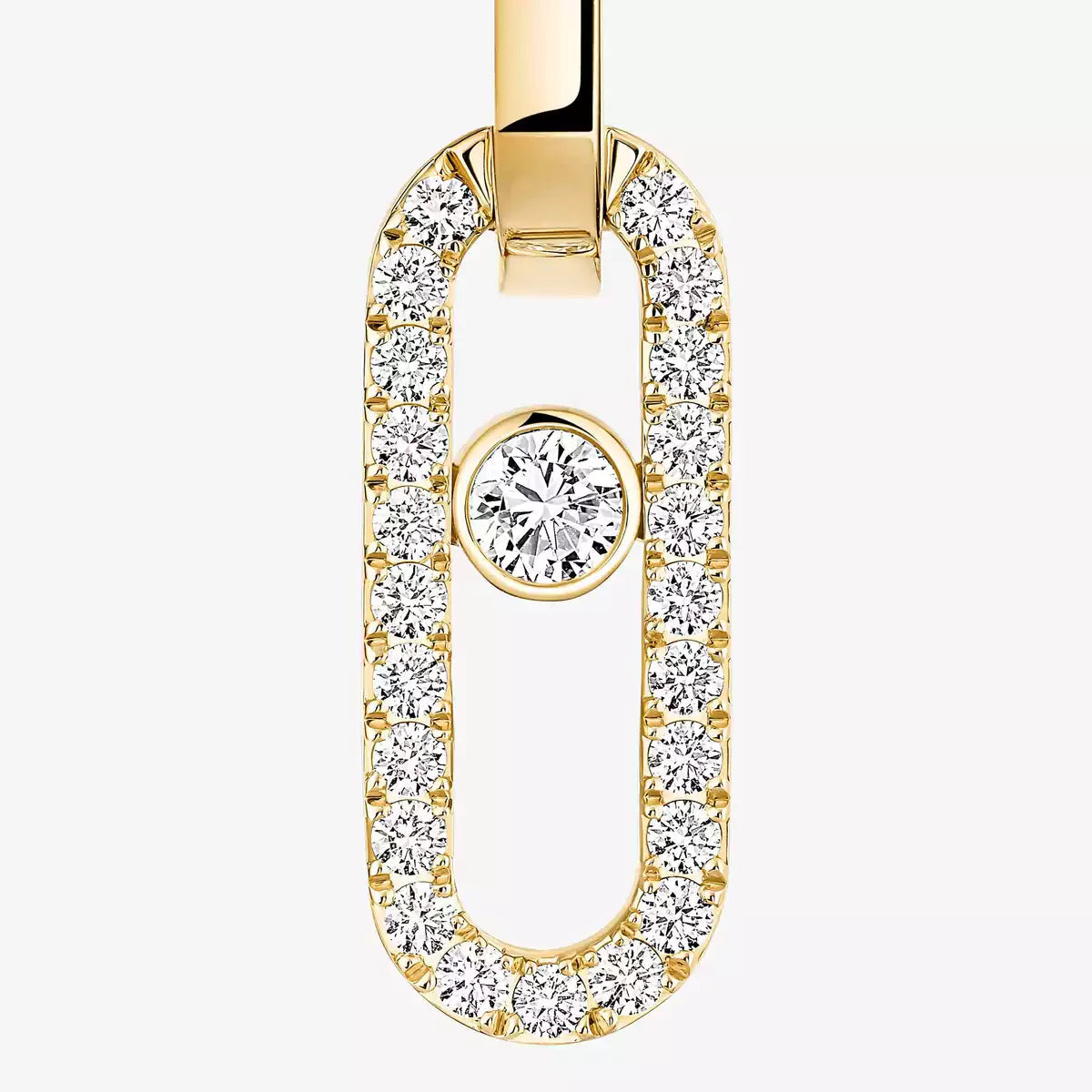 [OAK JURI]Move Link Diamond Earrings