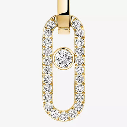 [OAK JURI]Move Link Diamond Earrings