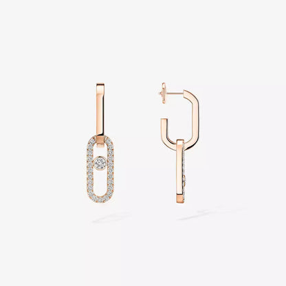 [OAK JURI]Move Link Diamond Earrings